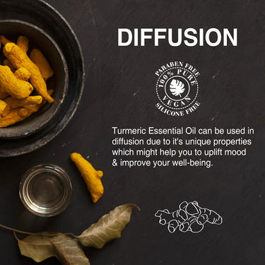 Soulflower Turmeric Essential Oil, 15ml | Skin Acne, Healthy Hair, Scalp, Aromatherapy | 100% Pure, Natural & Undiluted Premium Essential Oil